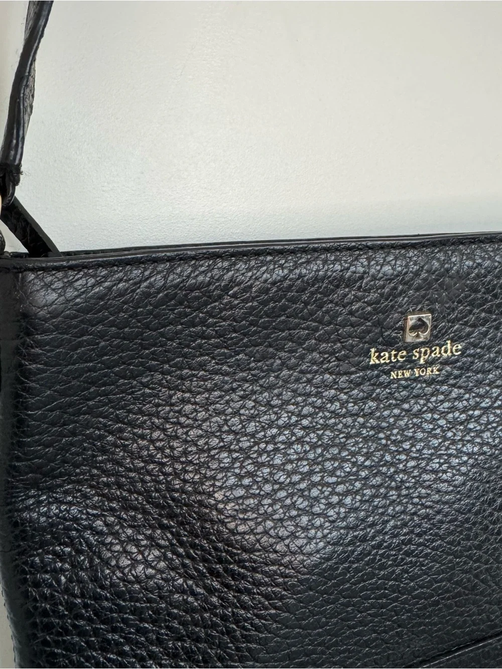 Kate Spade Black Leather Crossbody Bag Strap Southport Avenue Cora Minimalist